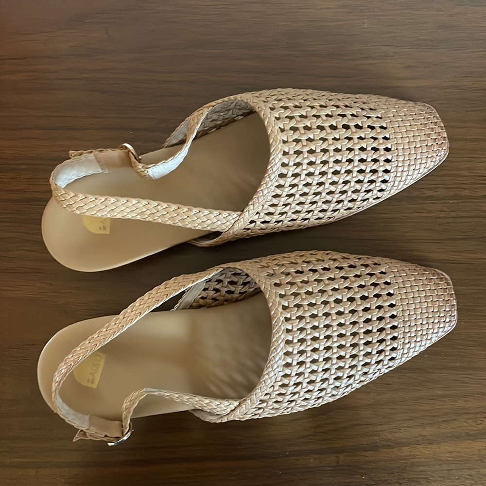 Bared woven leather sandals - women's size 10.5/11 (Euro 41) - Picture 2 of 6